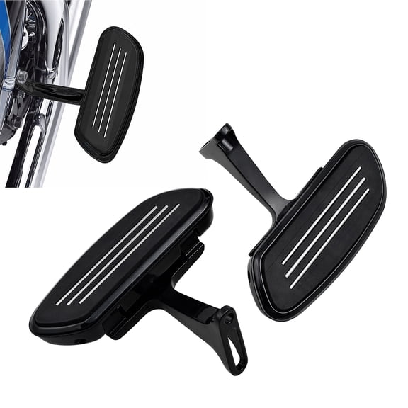 Black Rear Floorboards   Mounting Bracket for 93-16 Harley Road King Street Tri Electra Glide