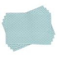 thumbnail image 1 of Ambesonne Retro Place Mats Set of 4, Squares Lines Geometric, Standard Size, Sky Blue White, 1 of 6