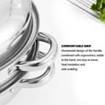 thumbnail image 2 of Stainless Steel Stack and Steam Pot Set - and Lid,Steamer Saucepot double boiler-2 Tier Steamer Pot Steaming Cookware, 2 of 5