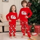 thumbnail image 4 of Conjunto navideño familiar de muñeco de nieve rojo de otoño e invierno Europa y Estados Unidos nueva ropa de hogar familiar de dos piezas, 4 of 4