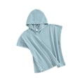 thumbnail image 1 of Toalla de playa infantil con capucha, color liso, tejido gofrado, corte holgado, ideal para nadar, para niños y niñas., 1 of 9