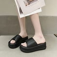 thumbnail image 5 of Zapatillas de verano de suela gruesa para mujer, cómodas, de suela suave, para el baño, para el hogar, antideslizantes, zapatillas de suela gruesa de una palabra para mujer, 5 of 5