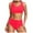 Red bathing suits for women, variant on Wycnly Womens Swimsuits Bikini Swimsuits for Women Bikini Swimsuits Bikini Set Summer with Padded Ladies Solid High Waist Tank Swimsuit Women's Swimsuits