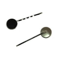 thumbnail image 5 of 10 Pieces 18mm Round Bezel Hair Slide Accessories Craft - Black, 5 of 6