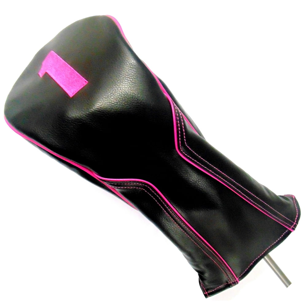 NEW PRG Heritage Apollo Genuine Leather Black/Pink Driver Headcover