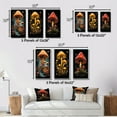 thumbnail image 4 of Designart "Vintage Amarita Magical Mushroom II" Abstract Landscape Framed Wall Art Set Of 3 - Gold Abstract Landscapes Frame Canvas Set For Living Room Decor, 4 of 6