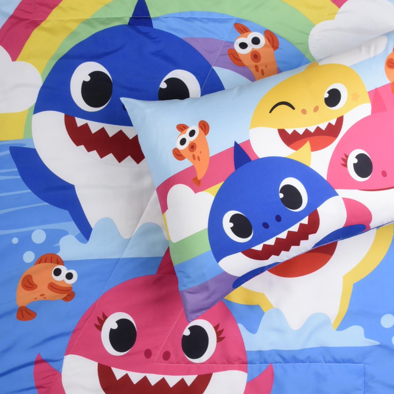 Baby Shark 2 Piece Toddler Bedding Set including Comforter and Pillowcase
