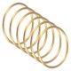 thumbnail image 1 of Anillos atrapa sueños Uxcell de 6 piezas, aro redondo de macramé de metal de 2 pulgadas para corona de boda DIY [Oro], 1 of 1