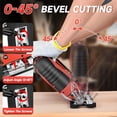 thumbnail image 3 of Cordless Jig Saw for Milwaukee 18V Battery, 6 Speed Variable ​​Up to 2800RPM, LED Light, 45° Bevel Cuts, 3 Orbital Motions, with Jig Saw Blade for Straight/Curve/Circle Cutting(Battery Not Include), 3 of 8