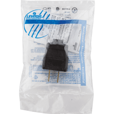 Leviton 035 Cord & Plug in Brown — UL Listed for US Residential Electrical Code Compliance, Drop-in NEC-Standard Wiring