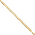 thumbnail image 2 of Heirloom Handcrafted Refined 14K 7.25mm Flat Beveled Curb Chain Trendy Sparkle-worthy Glistening, 2 of 3