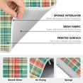 thumbnail image 6 of Yayeee Dish Drying Mat for Kitchen Counter 16" x 18" Microfiber Super Absorbent Coffee Decorative Pad, Red Green Tartan Pattern, 6 of 9