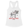 thumbnail image 1 of Merry Christmoose Tank Top Fitted Racerback Women's Medium White, 1 of 5