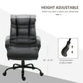 thumbnail image 4 of CoSoTower Ergonomic Heavy-Duty Office Chair with Adjustable Height, PU Leather, Rocker, 360° Swivel, 400lbs Capacity, Black, 4 of 7