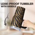 thumbnail image 5 of Leopard 20oz Stainless Steel Tumbler with Handle and Straw – Insulated Travel Cup with Sliding Lid, 360° Full Wrap Printed Mug for Home, Outdoor & Sports Use, 5 of 6