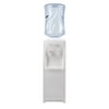 Top Loading Water Cooler Dispenser 5 Gallon Normal Temperature Water And Hot Bottle Load Electric (White With Storage Cabinet)