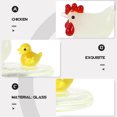 thumbnail image 4 of Glass Animal Figurine Ornaments Tiny Chicken Statues Unique Home Decor Collectible Decoration, 4 of 6