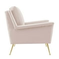 thumbnail image 4 of Modway Chesapeake Performance Velvet Armchair in Gold Pink, 4 of 8