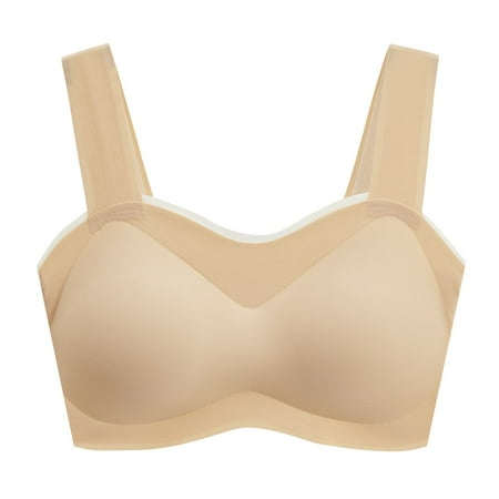 

zuwimk Women Bra Full Coverage Women s No Side Effects Underarm and Back-Smoothing Comfort Wireless Lift T-Shirt Bra Beige XXL