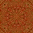 thumbnail image 1 of Ahgly Company Tapis d'Intérieur Lavable en Machine Carré Rouge Tomate Transitionnel, 7 Pieds Carré, 1 of 7