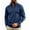 Navy, variant on TKKCS Mens Quarter Zip Pullover Sweatshirt Long Sleeve Casual Lounge Stand Collar Regular Fit Hoodless Sweatshirt with Pockets Army Green S