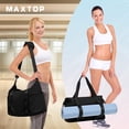 thumbnail image 2 of Bolsa de gimnasio Maxtop para mujer y hombre, negra, para yoga, con funda para zapatos, 2 of 7