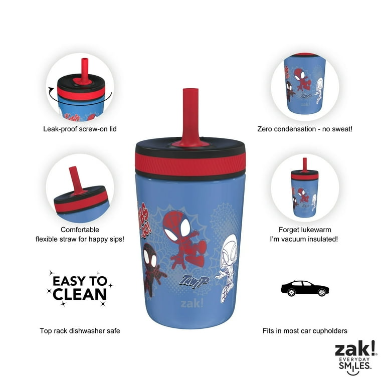 Zak Designs Marvel Spider-Man Kelso Toddler Cup, Vacuum Insulated