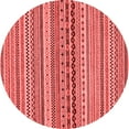 thumbnail image 1 of Ahgly Company Indoor Round Abstract Red Modern Area Rugs, 4' Round, 1 of 4