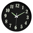 thumbnail image 4 of Reloj que brilla en la oscuridad, silencioso, sin números ni manecillas luminosas, decorativo. Estilo F, 4 of 9