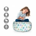 thumbnail image 2 of Marble Print Storage Toy Bag Chair, Abstract Pastel Honeycomb Pattern and Various Ornamental Hexagons, Stuffed Animal Organizer Washable Bag, Small Size, White and Multicolor, by Ambesonne, 2 of 3