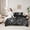 A Silver Black, variant on Manfei Chic Flower Rose Twin Bedding Sets 7-Piece,Musical Melody Bedding Comforter Set 7-Piece,Silver Black Sheet Sets,Ultra Soft Room Decor Reversible