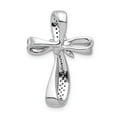 thumbnail image 3 of Real 14kt White Gold 1/4ct. Diamond Cross Chain Slide; for Adults and Teens; for Women and Men, 3 of 4