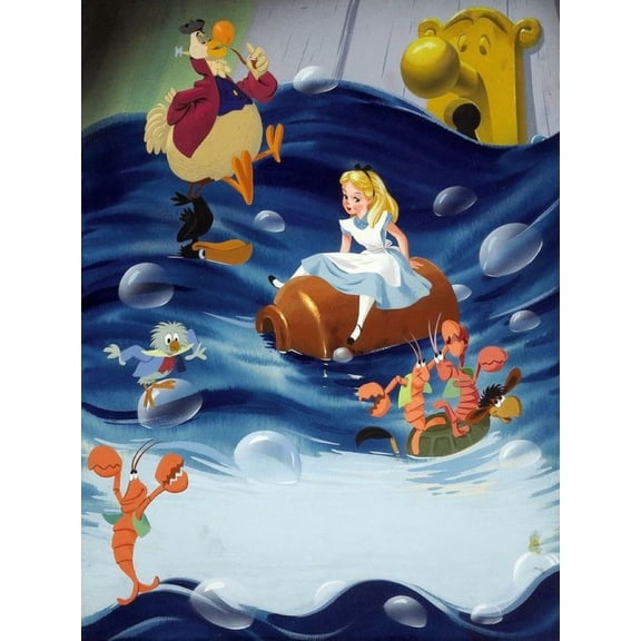 5D Diamond Painting Kits for Adults - Alice in Wonderland Diamond Art Kits for Adults Kids Beginner,DIY Full Drill Diamond Dots Rhinestone Diamond Arts Kits for Home Wall Decor Gifts 12x16inch