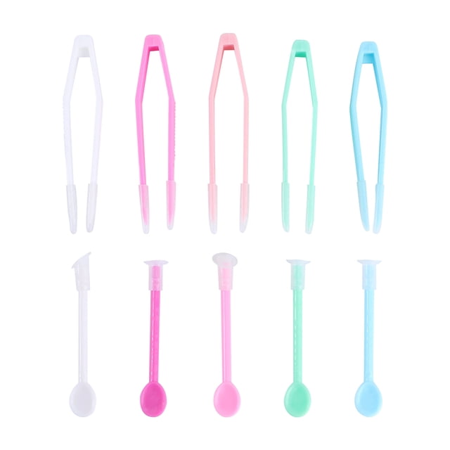 5 juegos de pinzas y ventosas para insertar y quitar lentes, para viajes y uso doméstico (verde, azul, rosa, blanco)