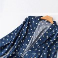 thumbnail image 6 of BONIXOOM Womens Christmas Pajamas Thanksgiving Pajamas Sleepwear None Long Sleeve Sleepwear Sets Polka Dot Blue S, 6 of 9