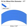 thumbnail image 3 of 16pcs Fit 17" Wheel Motorcycle Car Bike Wheel Rim Sticker Strips Reflective Stripe Tape Reflector Replacement Blue, 3 of 7