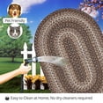 thumbnail image 4 of Homespice Decor 304629 5 x 8 ft. Wildwood Ultra Durable Oval Braided Rug - Brown, 4 of 5