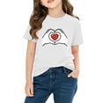 thumbnail image 5 of Piuwrlz Girl Graphic Shirts Tops Girls Short T-Shirts Sleeve Cotton Pullover White Size 9 Years, 5 of 10