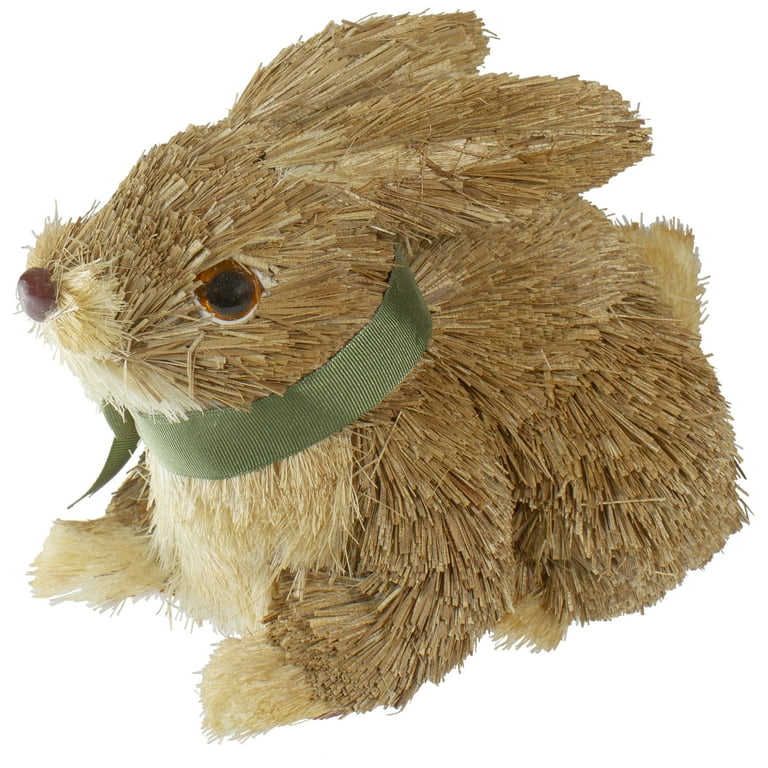 8 Brown Sisal Bunny Rabbit Easter Figure