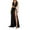 Black, variant on Maxi Dresses for Women Cut Out High Slit V Neck Sleeveless Prom Dress with Ruffle for Party Date Night Evening Gala Dress