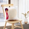 thumbnail image 5 of LALILO Throw Pillow Covers Young Woman With Long Afro Curly Hair Trousers Cushion Cover 18" x 18", 2 Pack, 5 of 6
