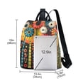 thumbnail image 3 of FORMRS Women's Travel Backpack Purse Anti-Theft Hidden Pockets Casual Shoulder Bag, Red Colorful Flowers with Dots, 3 of 7