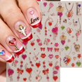 thumbnail image 1 of Pegatinas de nail art WFBBKP 5D corazones brillantes de San Valentín, 1 of 7