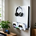 thumbnail image 6 of Wall Mount Kit & Charging Station W/ Headset Holder Shelf Floating Mount Wall Stand for PS5 and PS5 Slim Consoles Disc & Digital (Black), 6 of 7