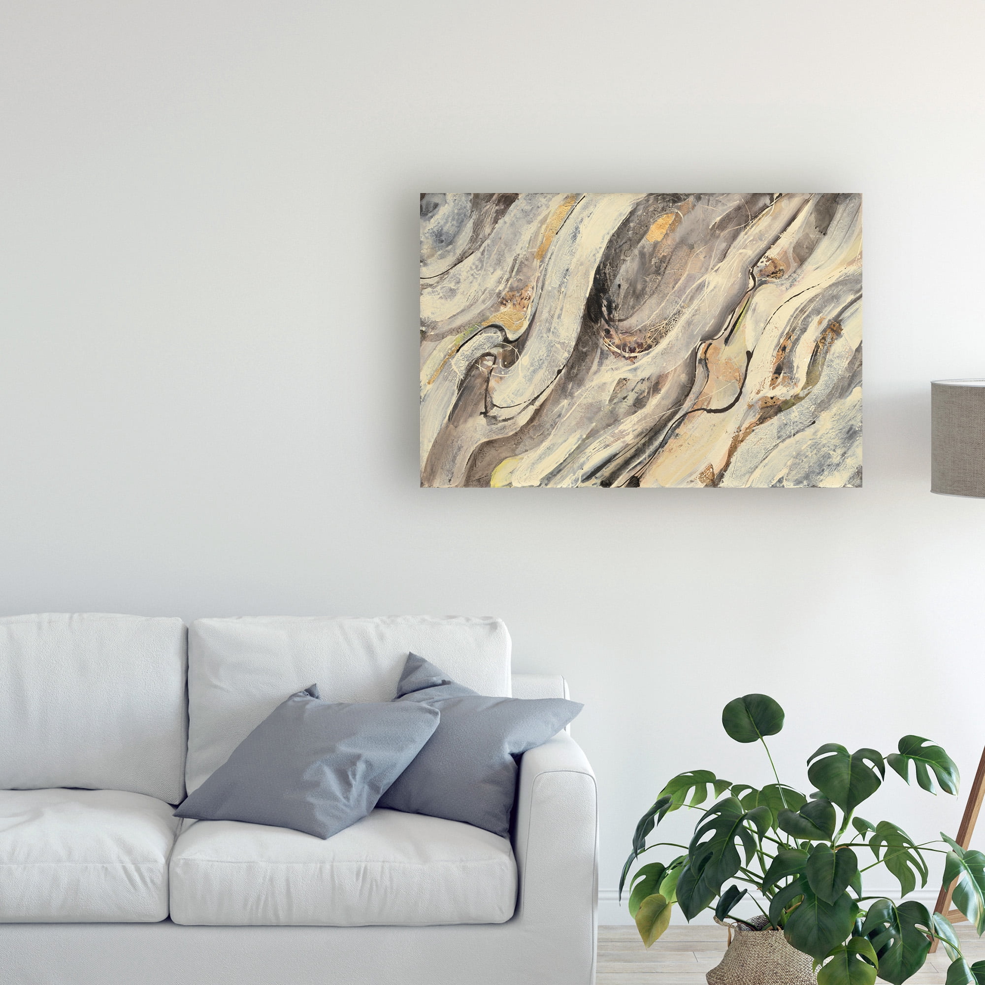 Trademark Fine Art 'Golden Falls Paint' Canvas Art by Albena Hristova