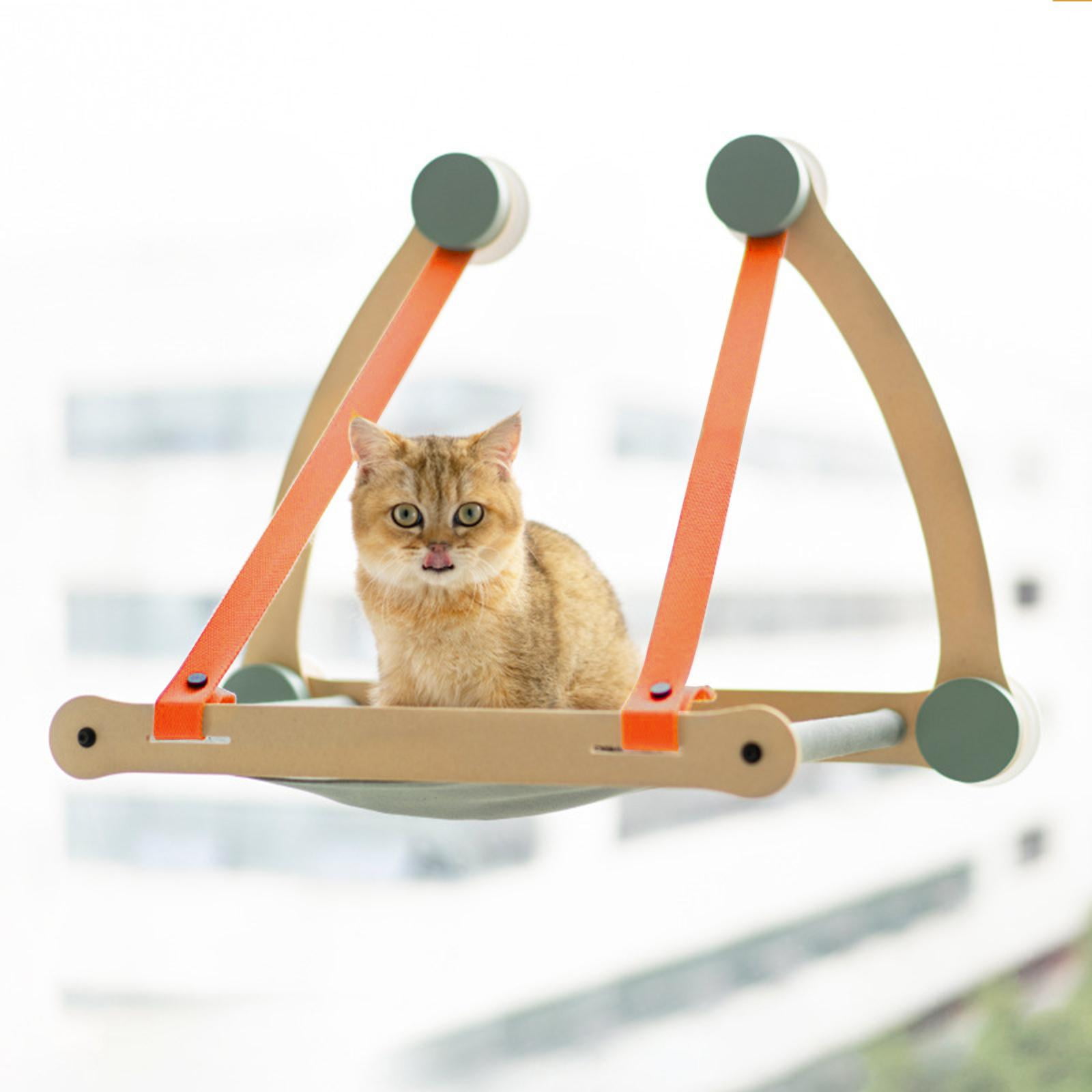 Bvdfgk Cat Window Perch Easy to Install Comfortable Sturdy Durable Hammock for Climbing Orange