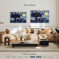 thumbnail image 4 of Elephant Stock Elephant Family Starry Night Wall Art - Horizontal Canvas Wall Art - Living Room Wall Decor - Animal Canvas - Black And Blue Decor - 39" x 26", 4 of 8