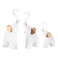 thumbnail image 1 of jifeng 3 Pieces Simple Geometric Abstract Elephant Sculpture Ornaments Decorations for White, 1 of 9