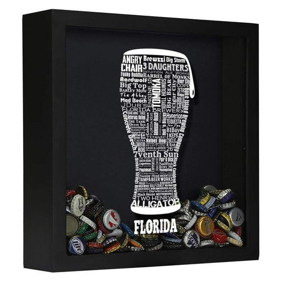 Florida Beer Typography Shadow Box