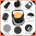 thumbnail image 6 of HOMEIORA 1pc Pet Sling Carrier for 2-5 lbs Small Dogs & Cats - Hands-Free Puppy Carrier with Safety Hook, Large Zipper Pocket, Soft Breathable Mesh, Adjustable Strap & Reflective Strip, Yellow, 6 of 8